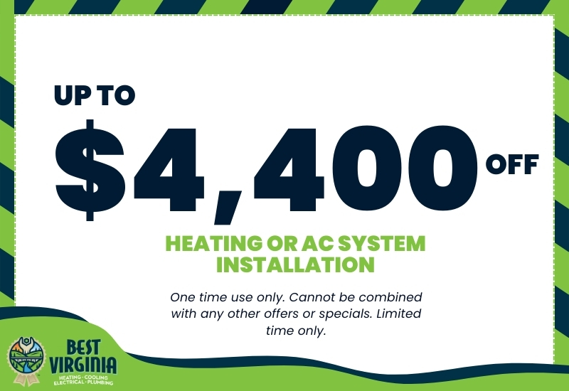Up to $4,400 off for heating or ac system installation offer