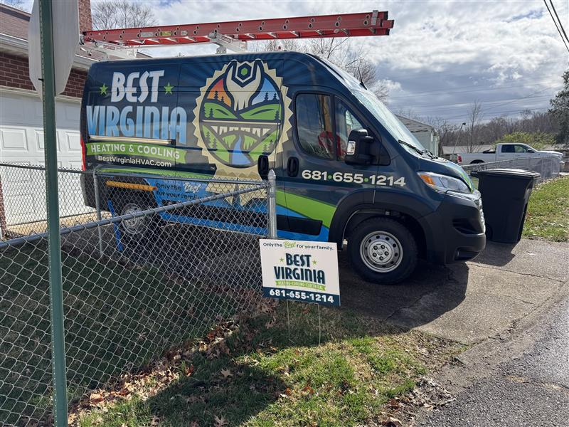 Service van during mini split installation